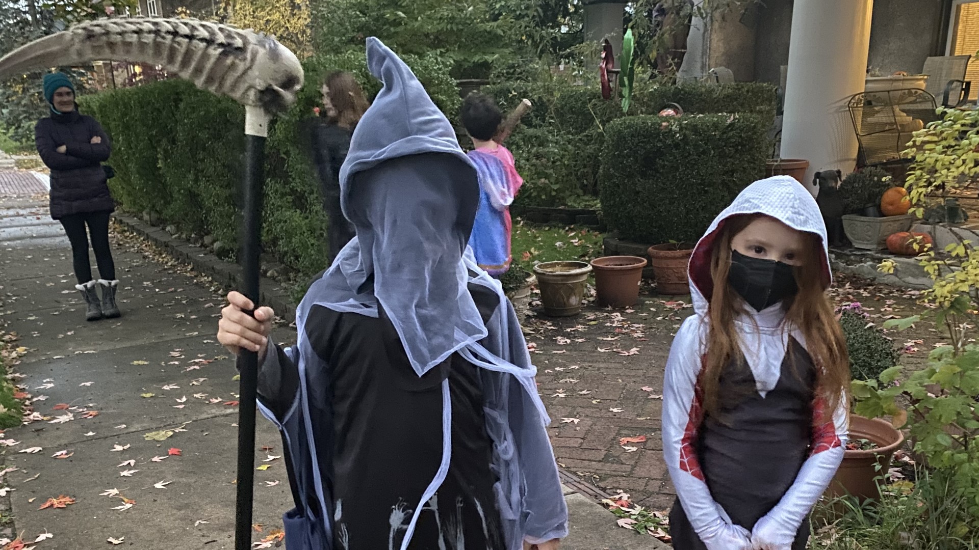 Trick-or-treaters ran around the region over the Halloween weekend.