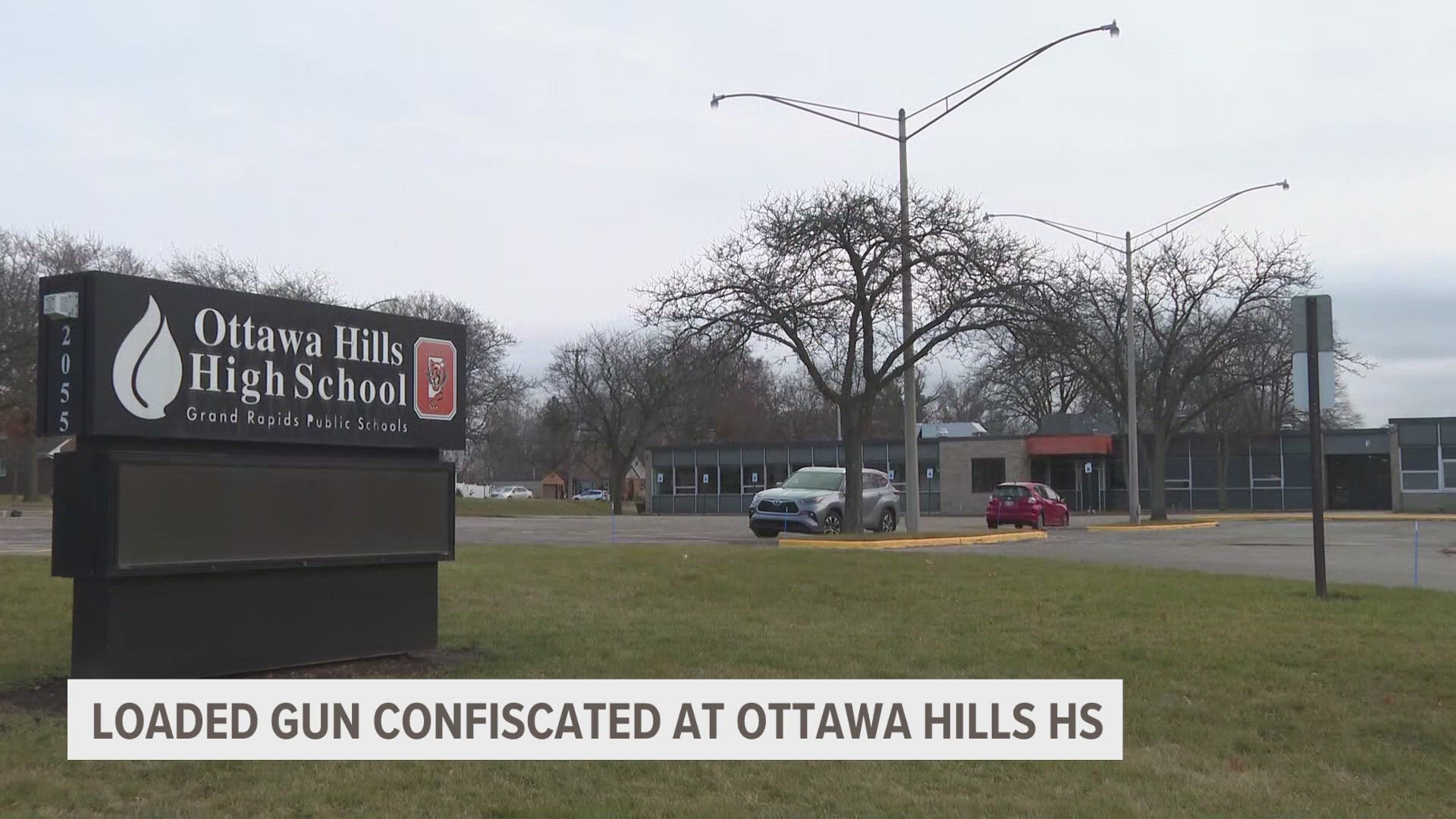 A student who showed up late to class Tuesday morning triggered the metal detector alarm at the high school's entryway.