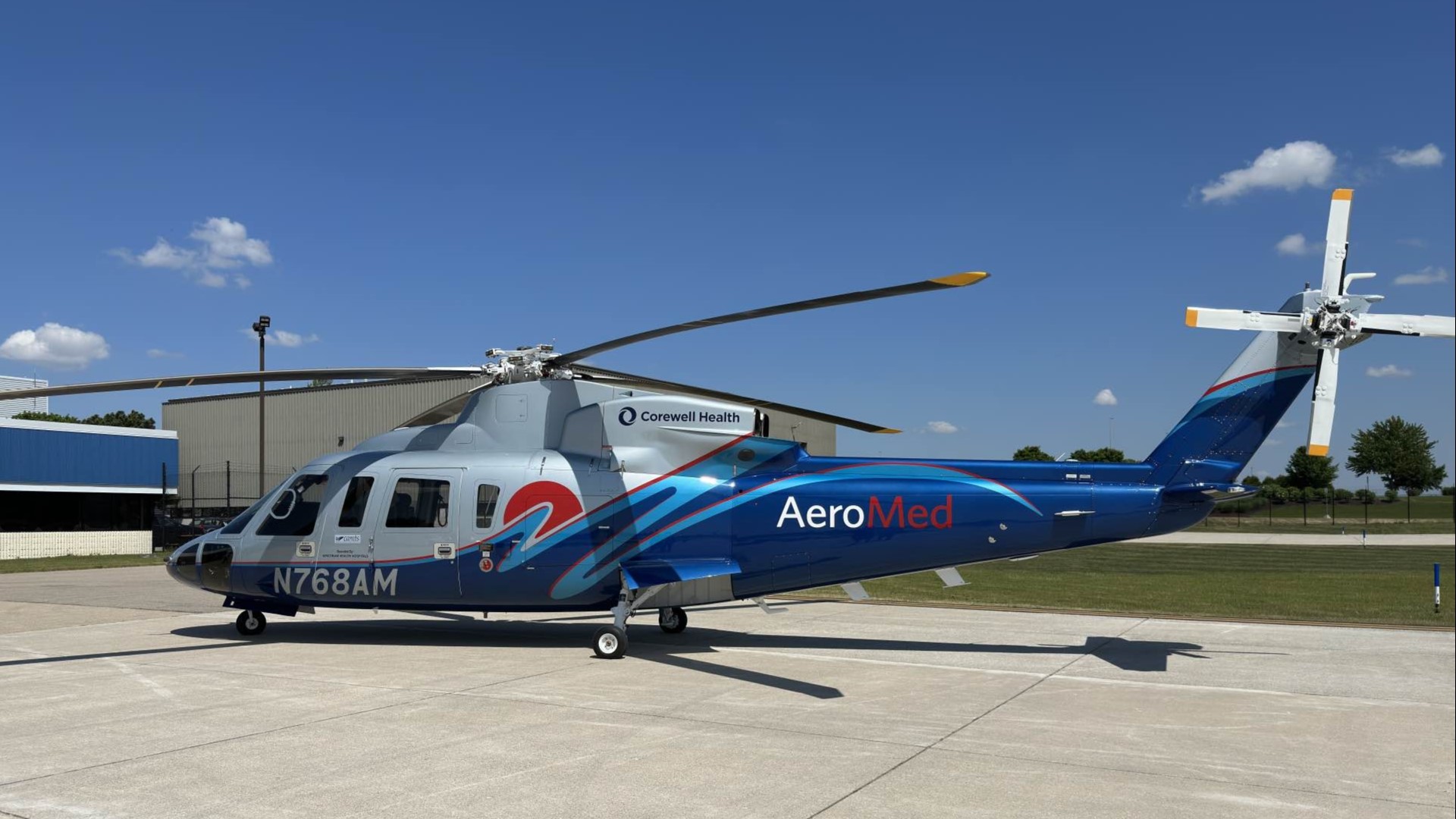 New helicopter added to Corewell Health Aero med fleet | wzzm13.com