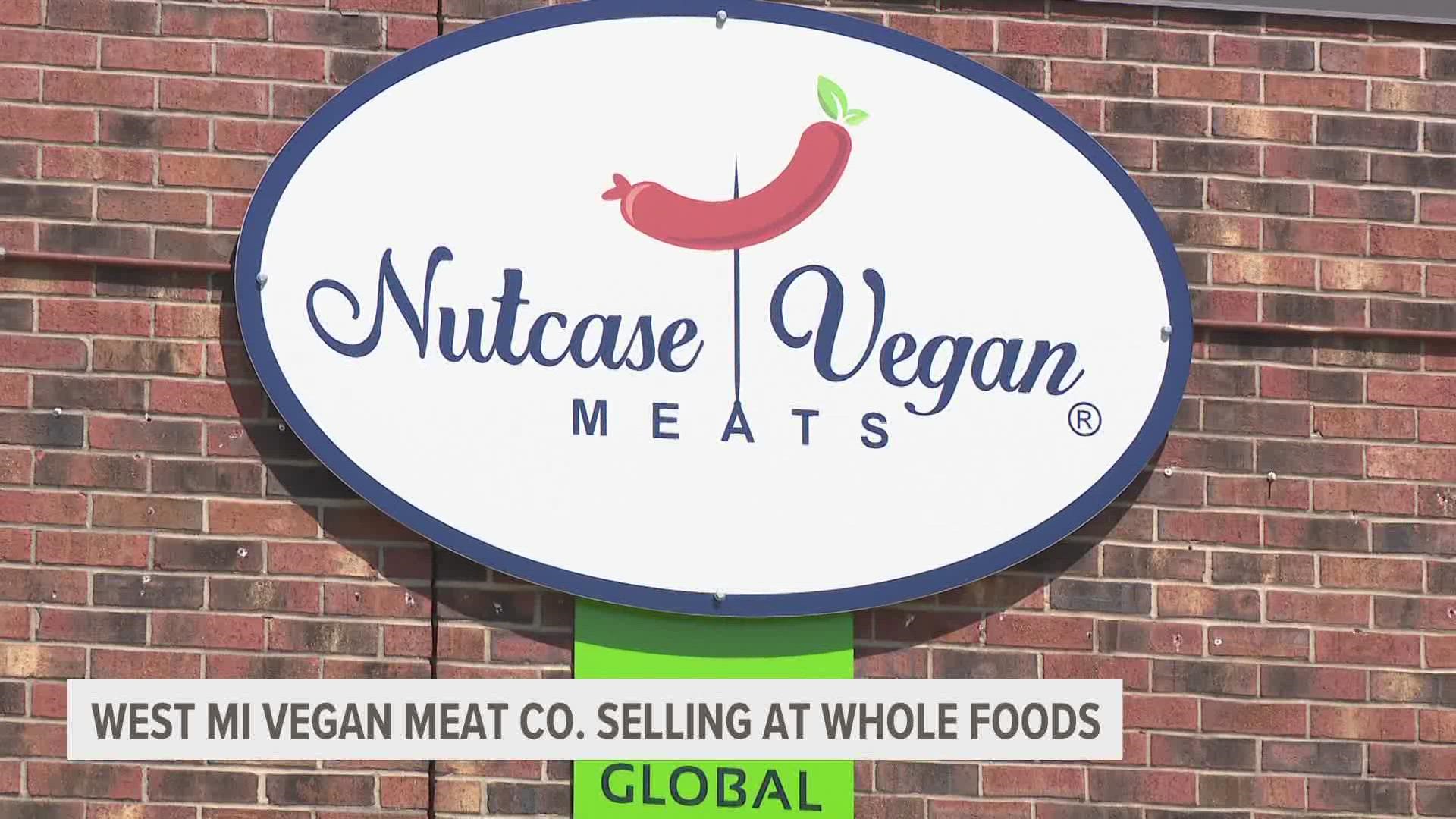 Nutcase Vegan Meats produces plant based burgers, sausage, meat loaf, jerky and more. They will be found in the freezer section of the new Kentwood Whole Foods.