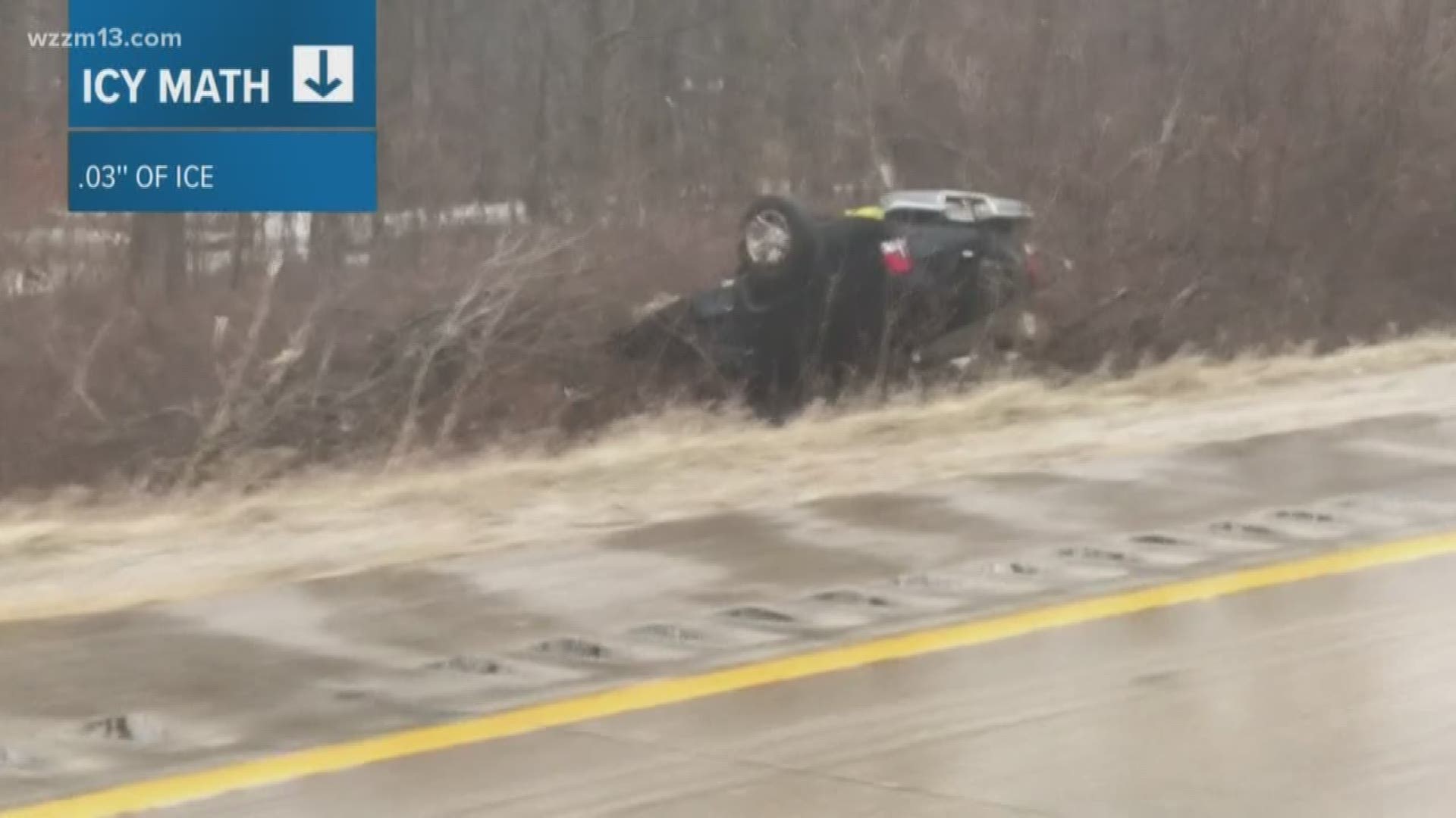 Icy roads cause problems across West Michigan