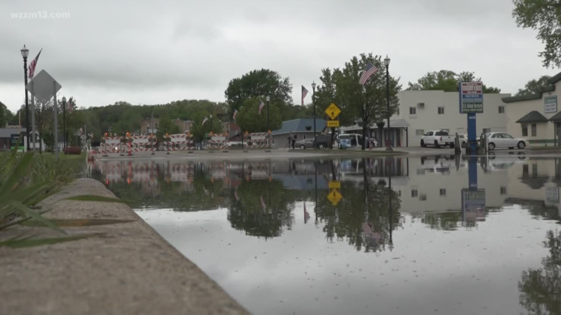 White Lake overflowing, cutting communities off