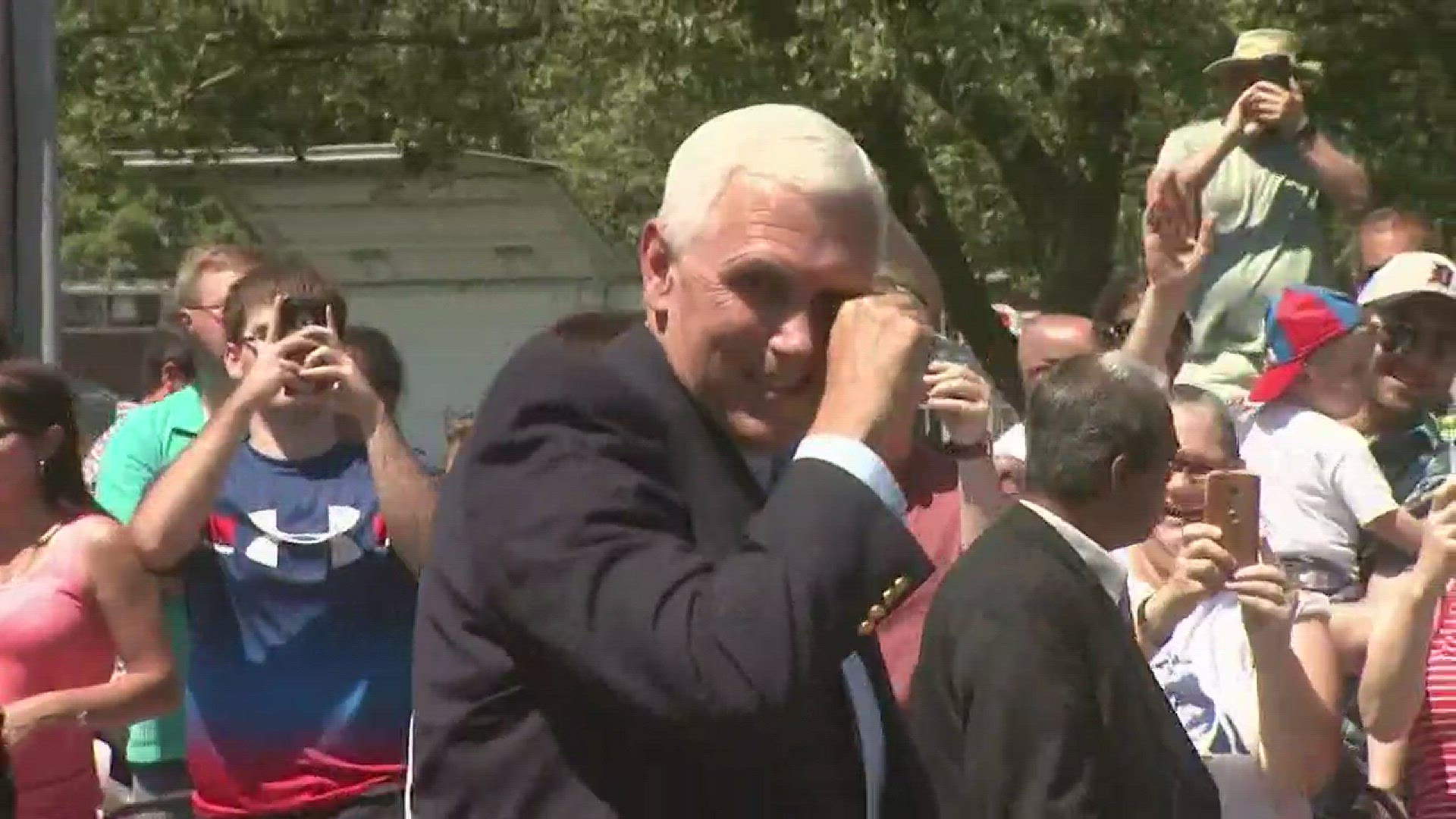 Vice President Mike Pence walks in Grandville Fourth of July Parade