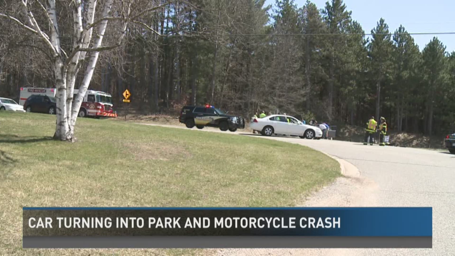 Motorcyclist unresponsive after crash, taken to hospital