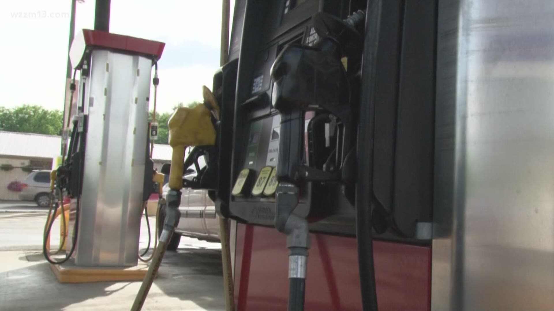 Police in Coloma Township are warning people to check gas pumps before use after a razor blade fell from the handle of a pump on Tuesday.