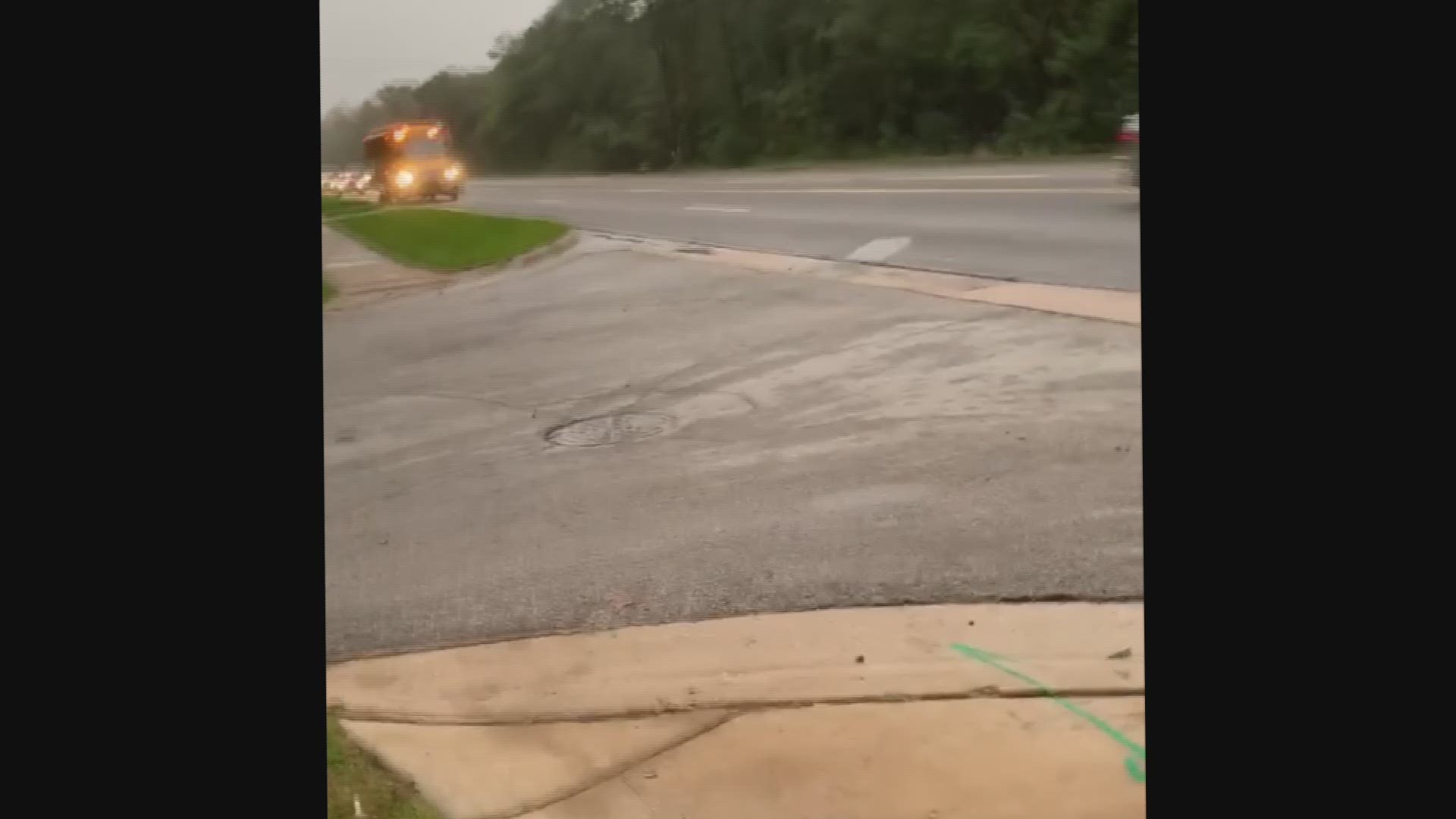 Father takes video of cars disregarding school bus stop