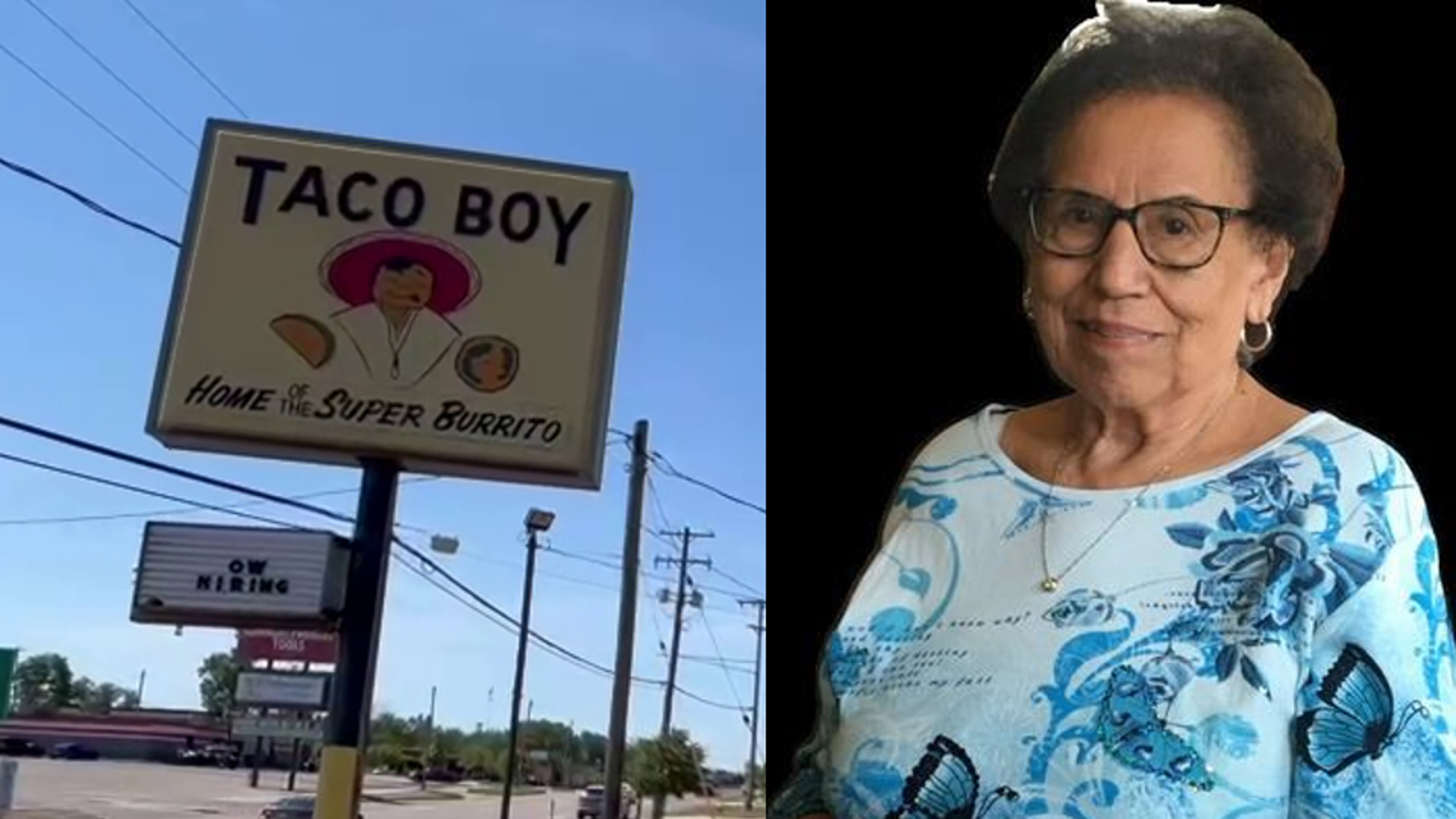 Juanita Baltierrez, 92, and her husband Robert Baltierrez launched the Taco Boy restaurant in 1967. It's now owned by their daughter.
