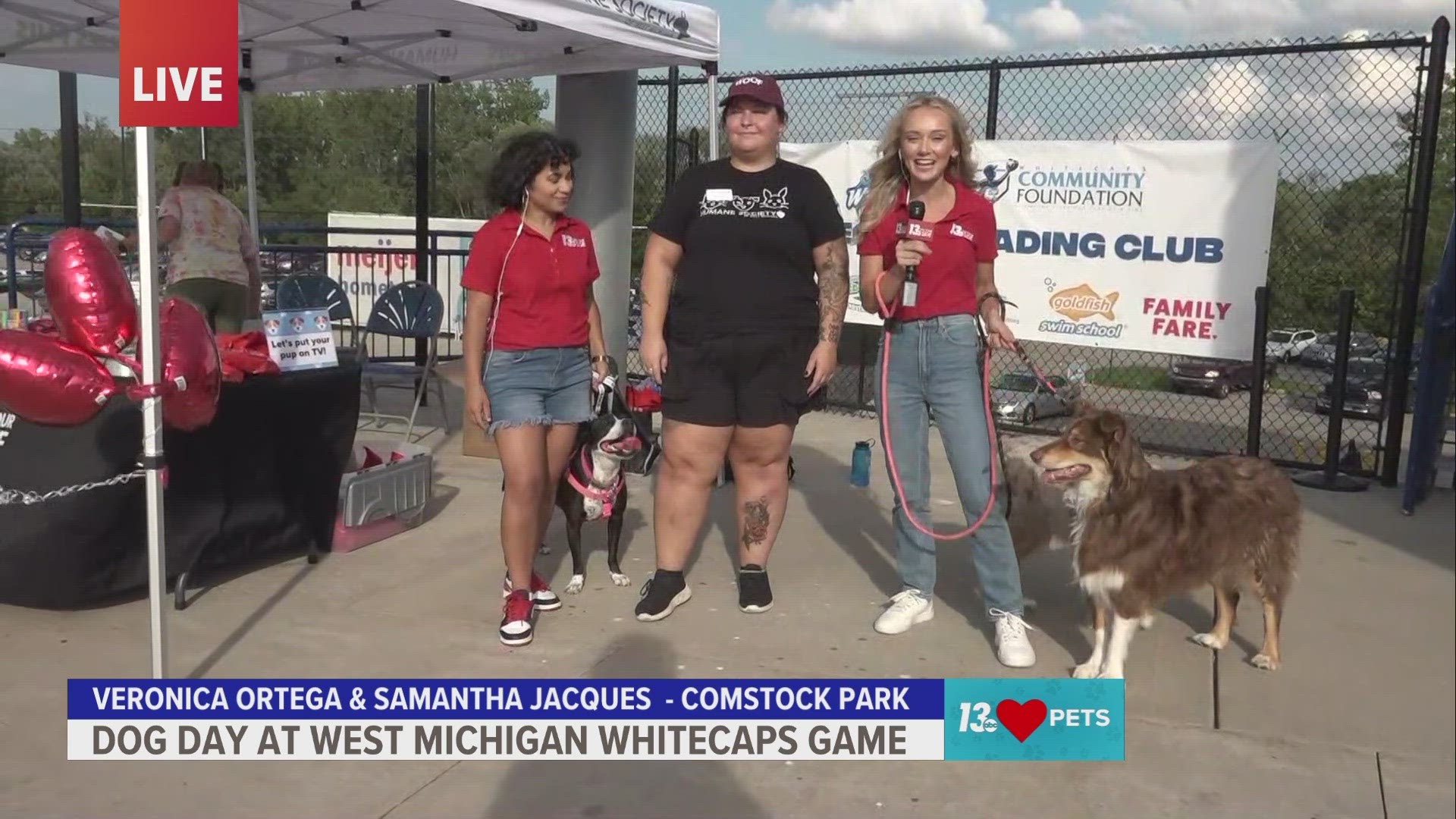 13 LOVES PETS and so do the West Michigan Whitecaps!