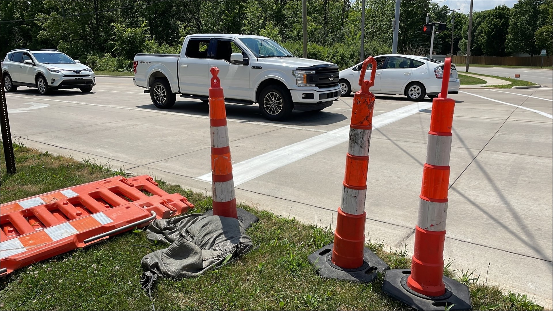 Chunk of Burton Street under construction near East Paris