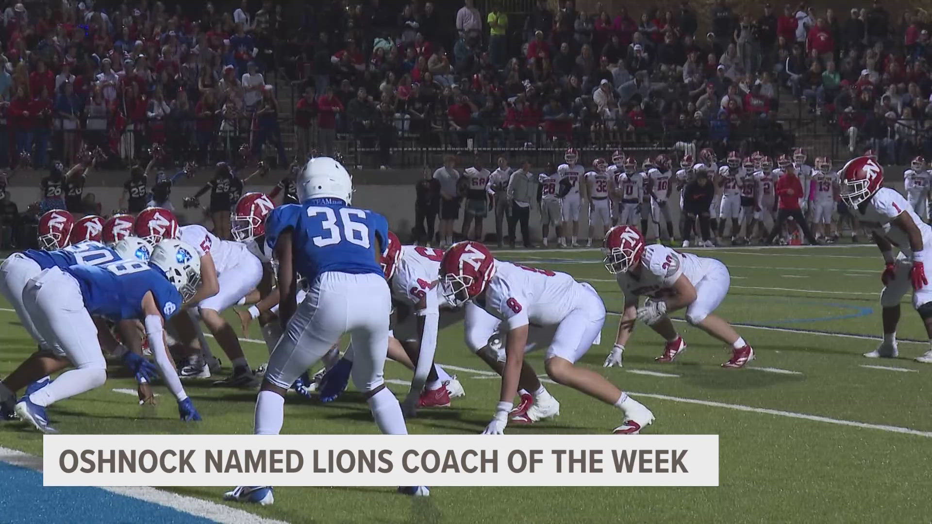 Oshnock was named the Lions head coach of the week.