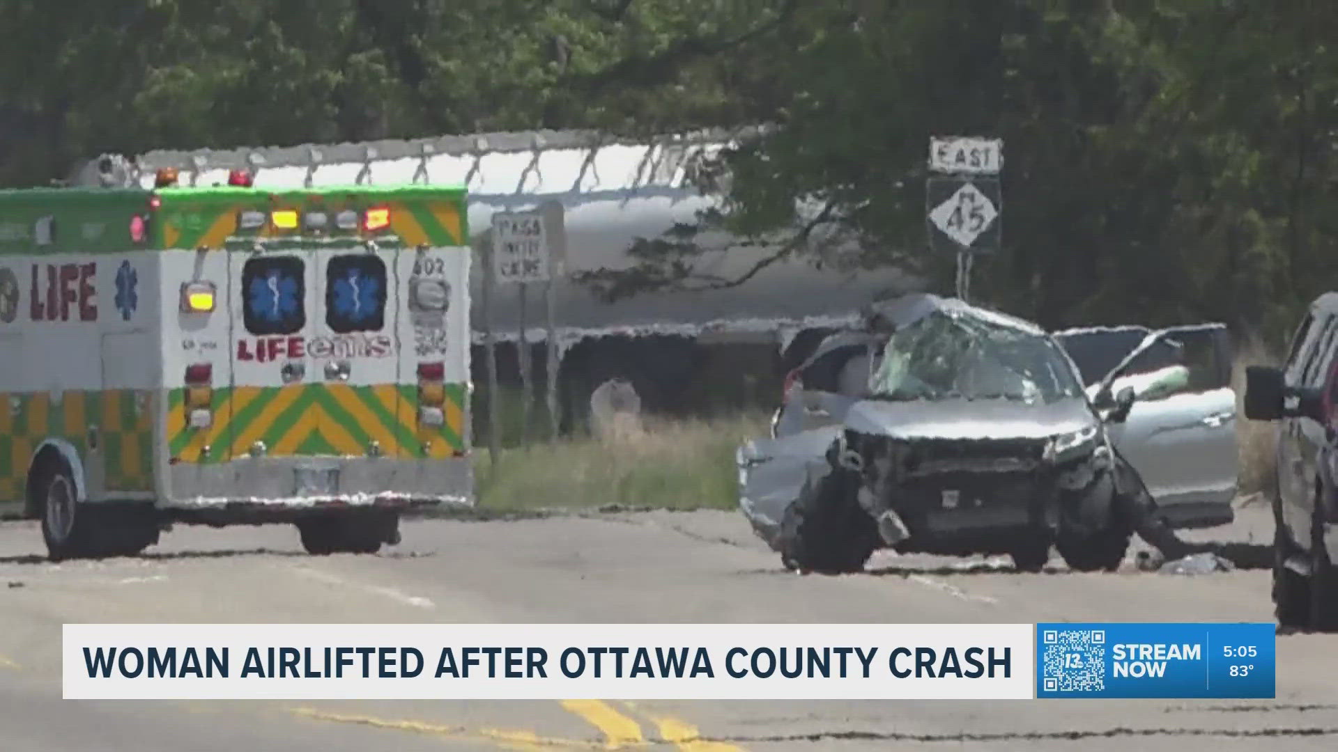 Woman airlifted to Grand Rapids hospital following crash in Ottawa ...