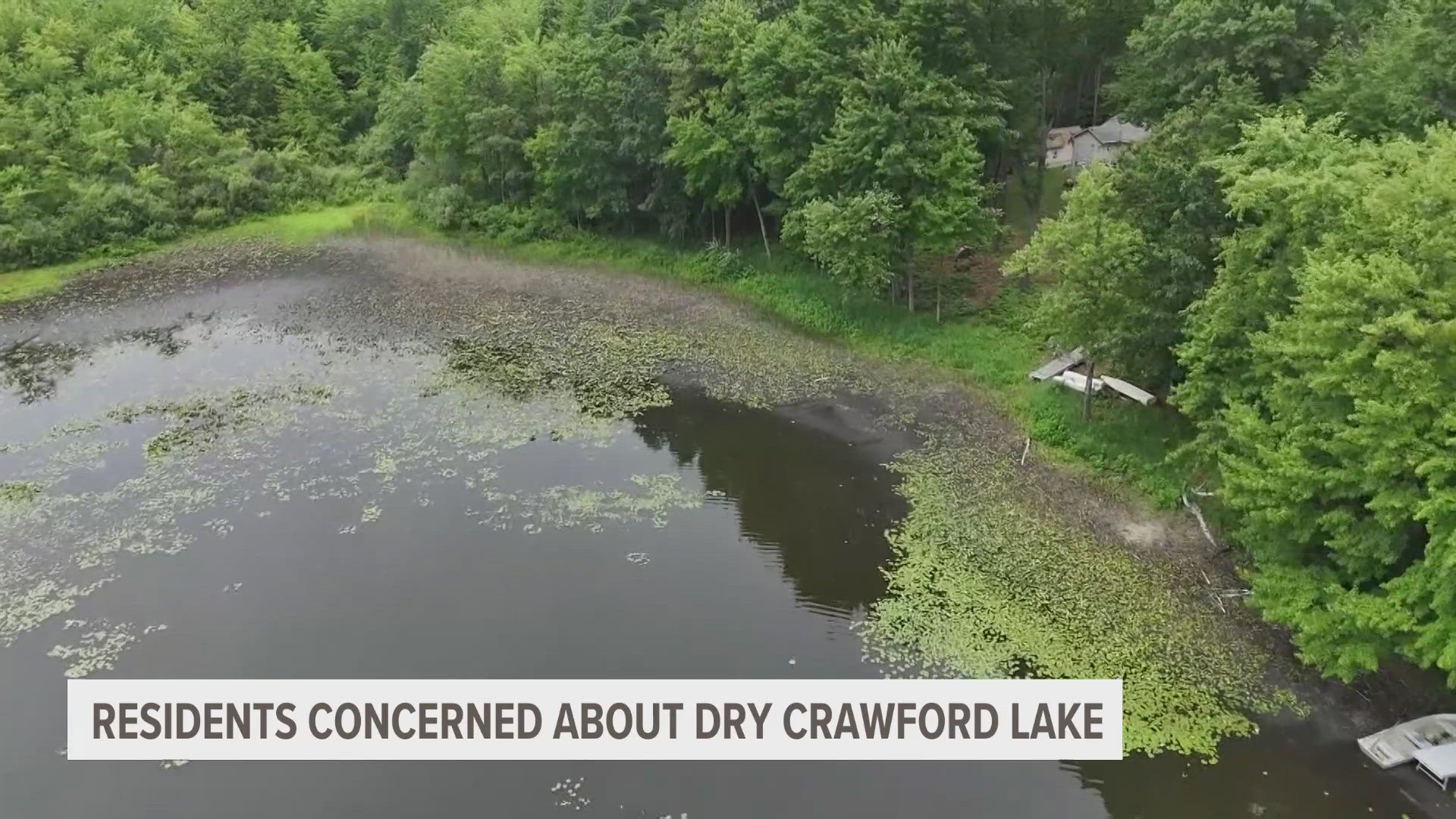 Experts say the lower level of Crawford Lake is because of several years of drought, but homeowners are still wondering if there's a solution.
