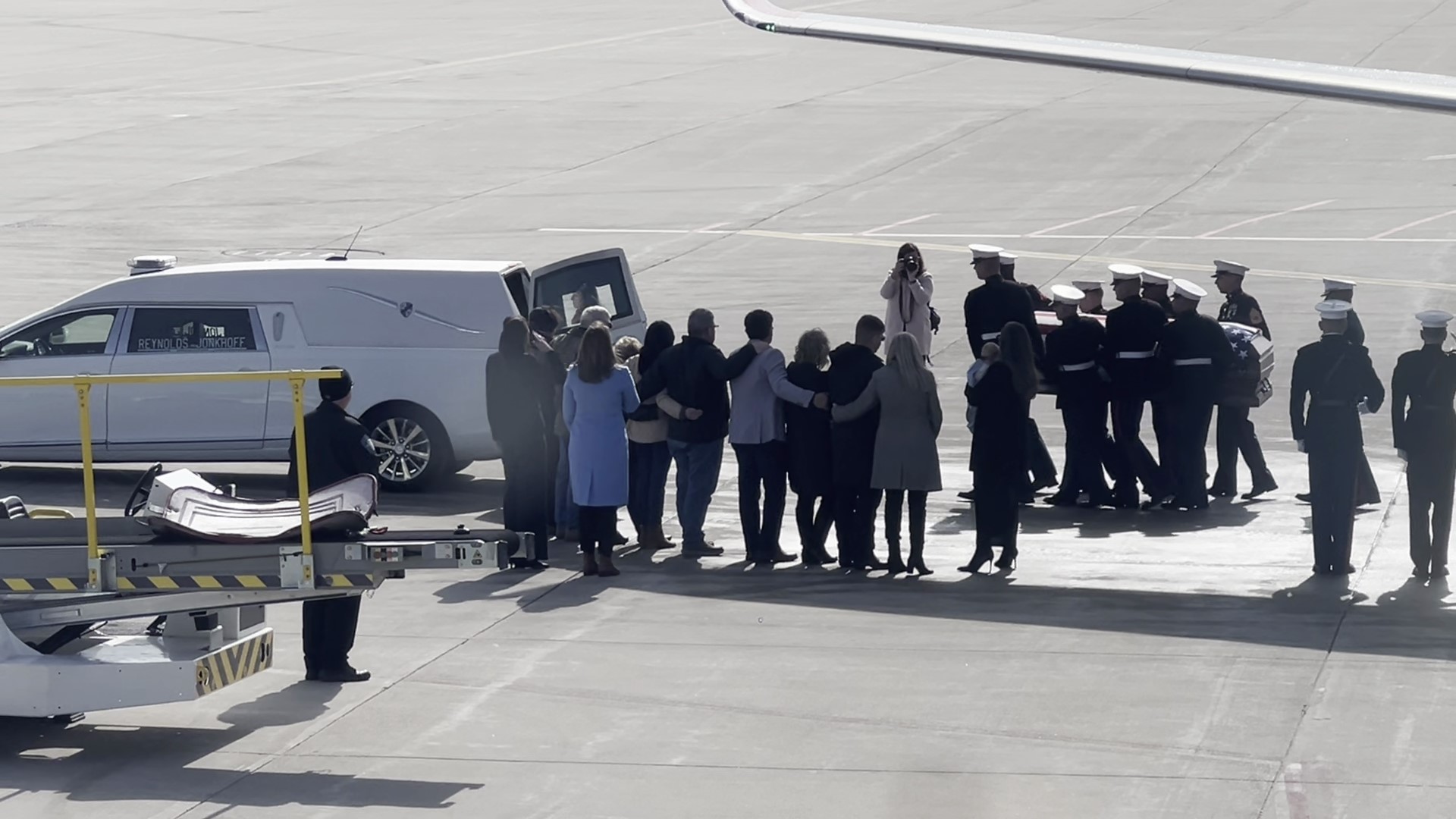 The remains of 28-year-old Capt. Miguel Nava, a Comstock Park native, arrived at Gerald R. Ford Airport Monday afternoon. Services to honor him are this weekend.