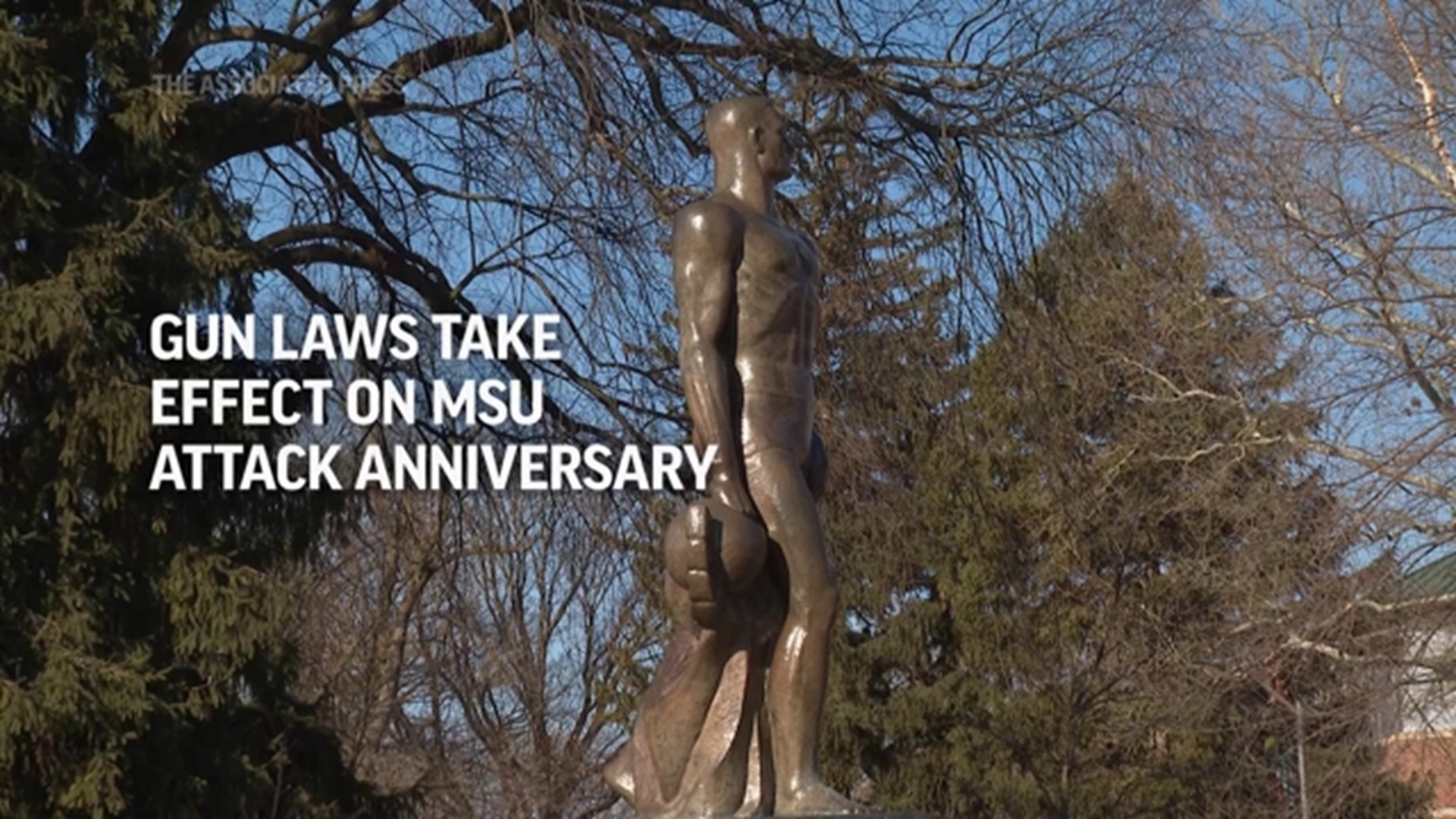 Tuesday is the one-year anniversary of when a gunman terrorized the Michigan State University campus. (AP video: Mike Householder)