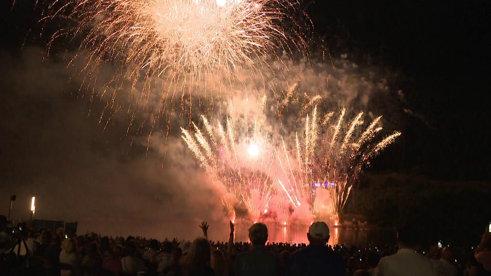 The Fireworks Extravaganza included drones and music at the 100th Grand Haven Coast Guard Festival on Aug. 3.