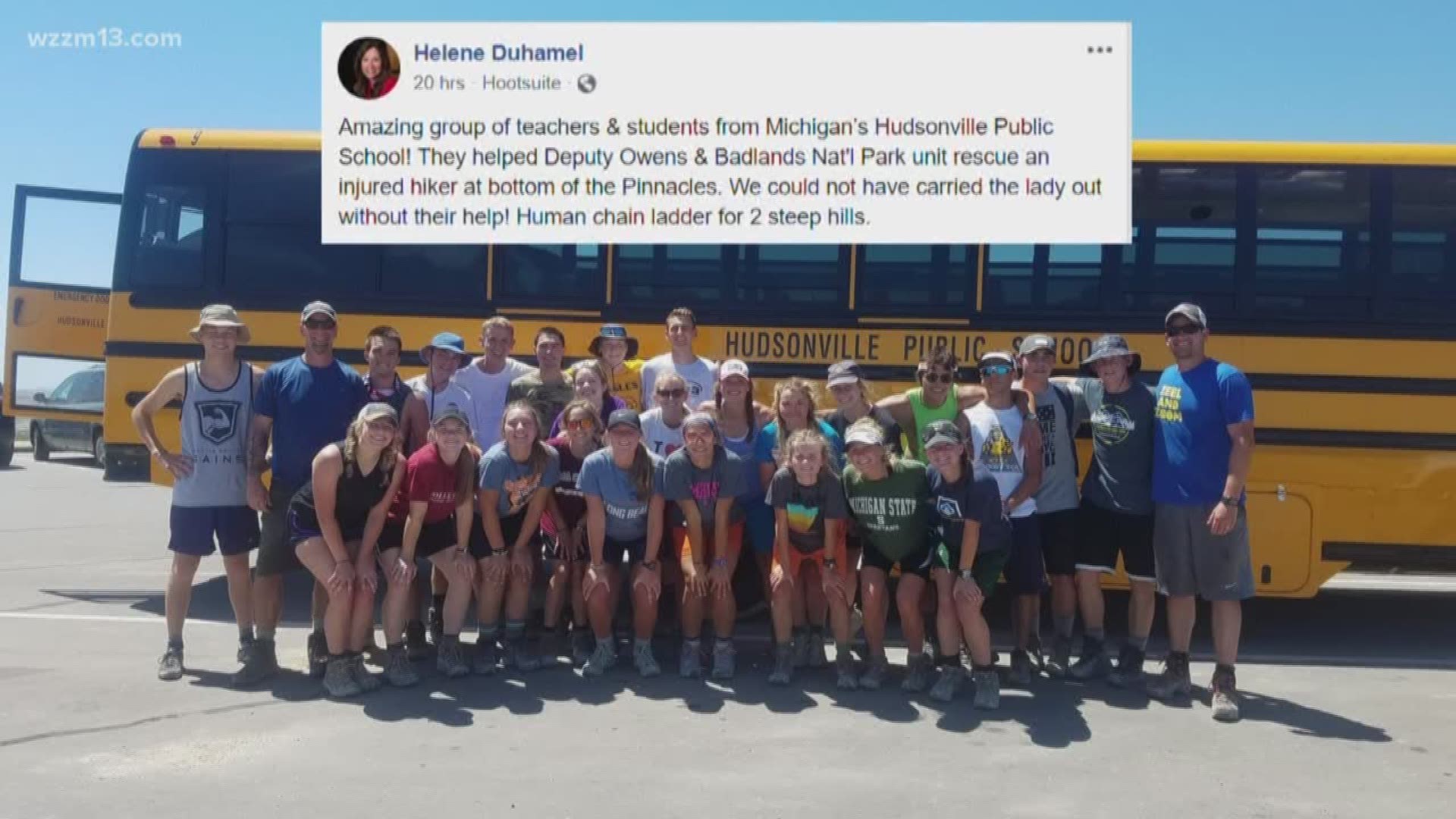One Good Thing: Hudsonville students rescue hiker