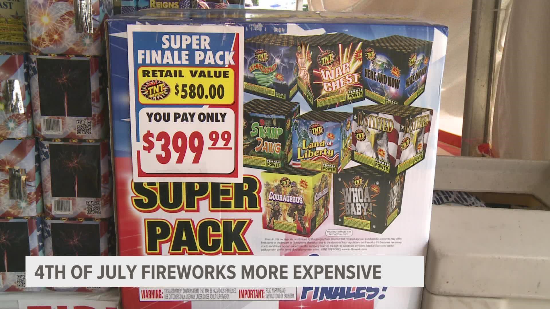 While the excitement to celebrate America's Independence Day, inflation has more patriots watching firework shows, then doing it themselves.