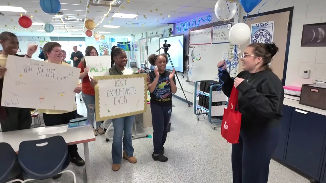 Teacher of the Week has surprise of her own