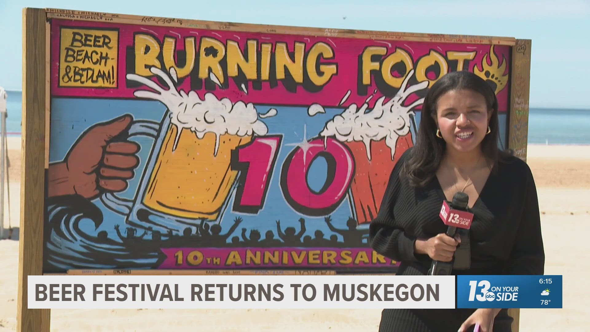 The Burning Foot Beer Festival celebrates its 10th year at Pere Marquette beach with 75 breweries, music and camping options.