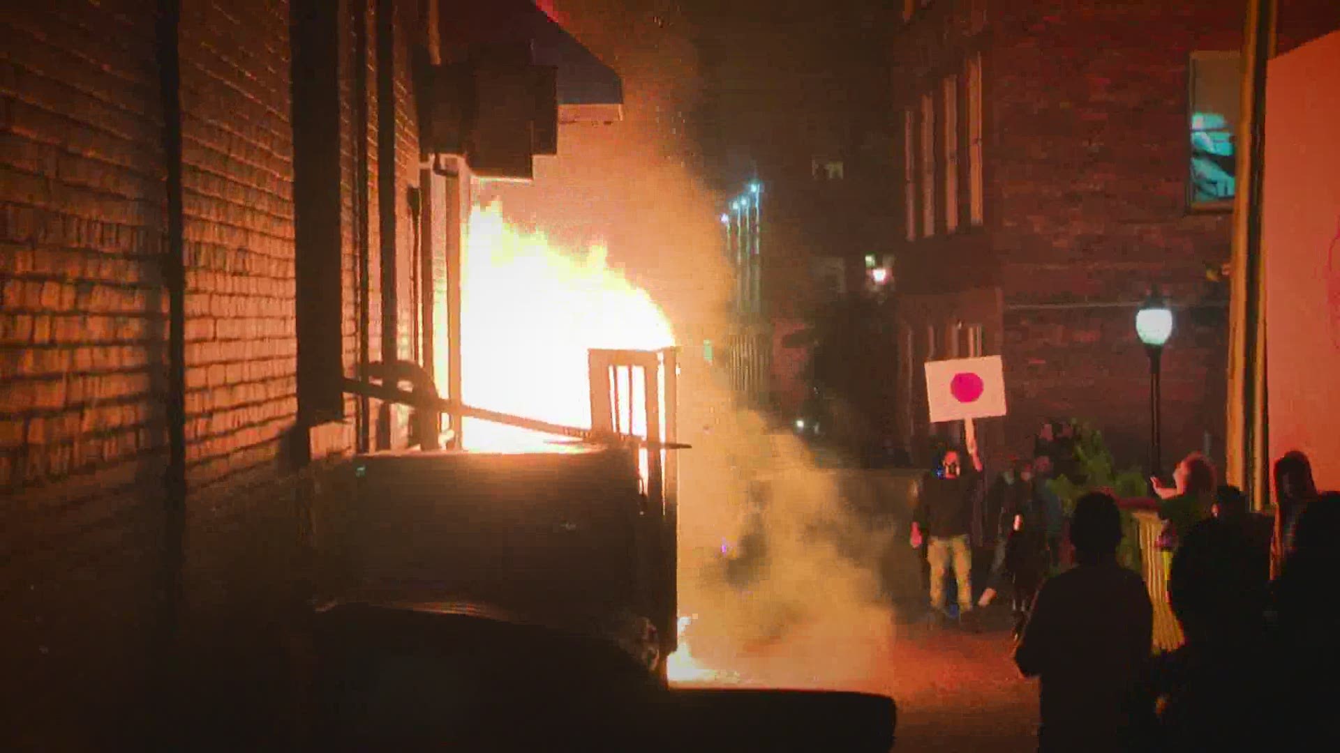 City officials say there was no loss of life in the protests, although many buildings downtown were damaged.