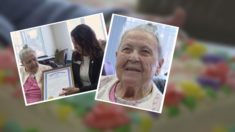 Caledonia woman given award after celebrating her 106th birthday