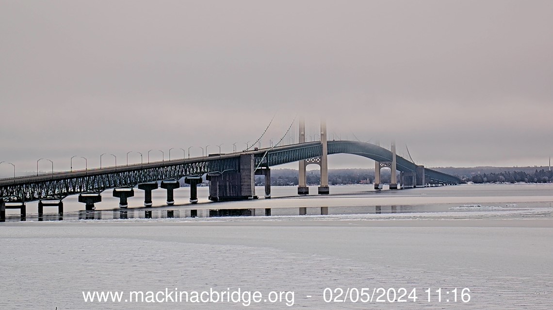 Mackinac Bridge reopens after falling ice closure
