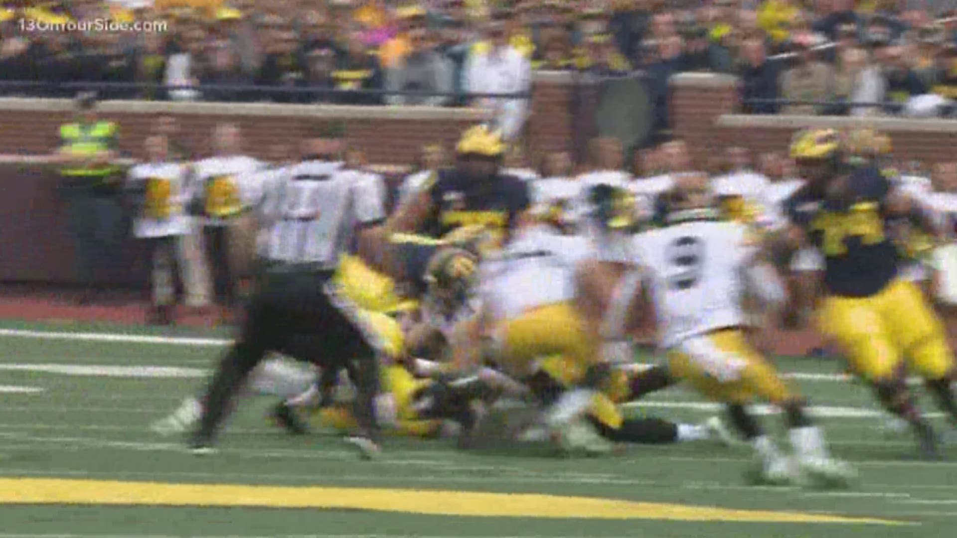 Michigan Coach Jim Harbaugh said its offense was starting to hit its stride.