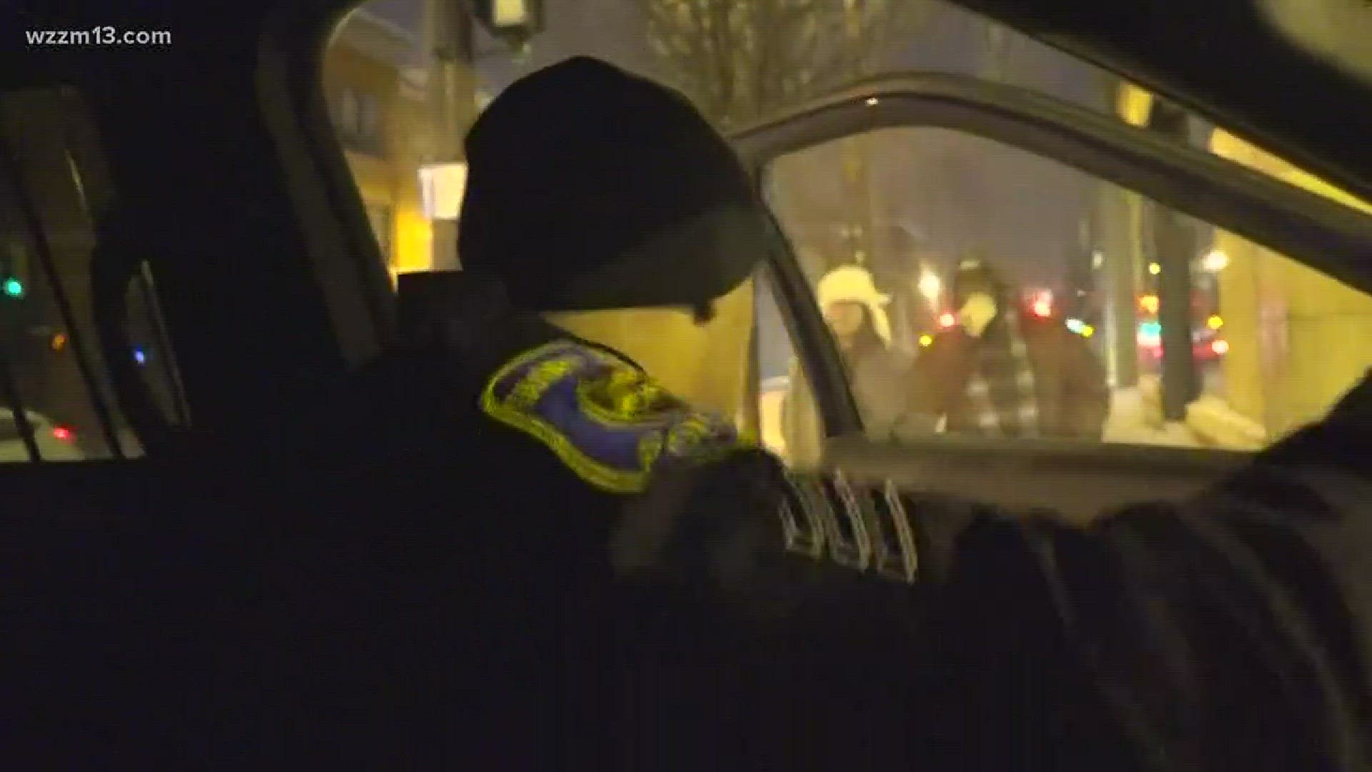 We went on a ride along with a GRPD officer who is making sure people are staying warm tonight.