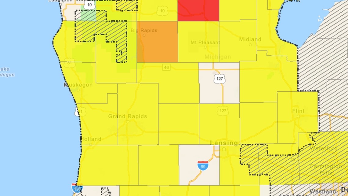 Power outages impacting thousands across West Michigan