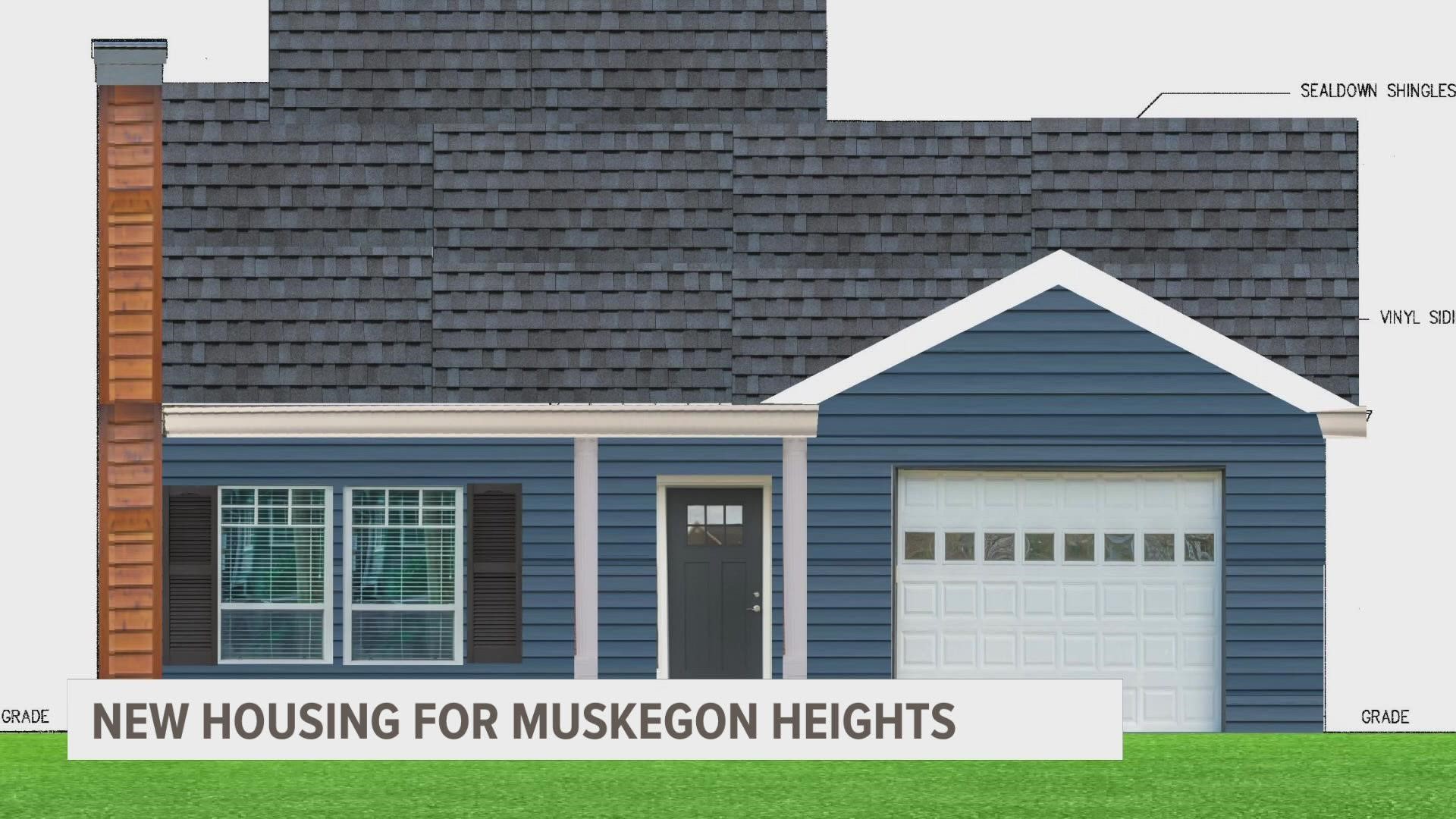 The program promises to bring some of the first new homes to Muskegon Heights in years.