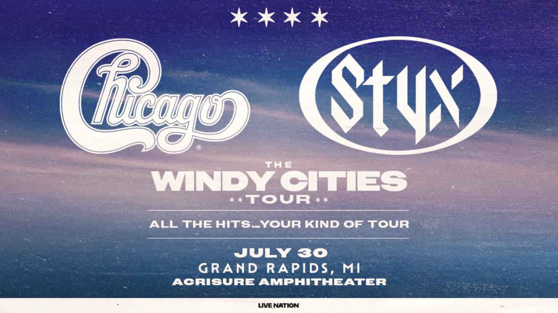 Styx, Chicago coming to Acrisure Amphitheater for legendary