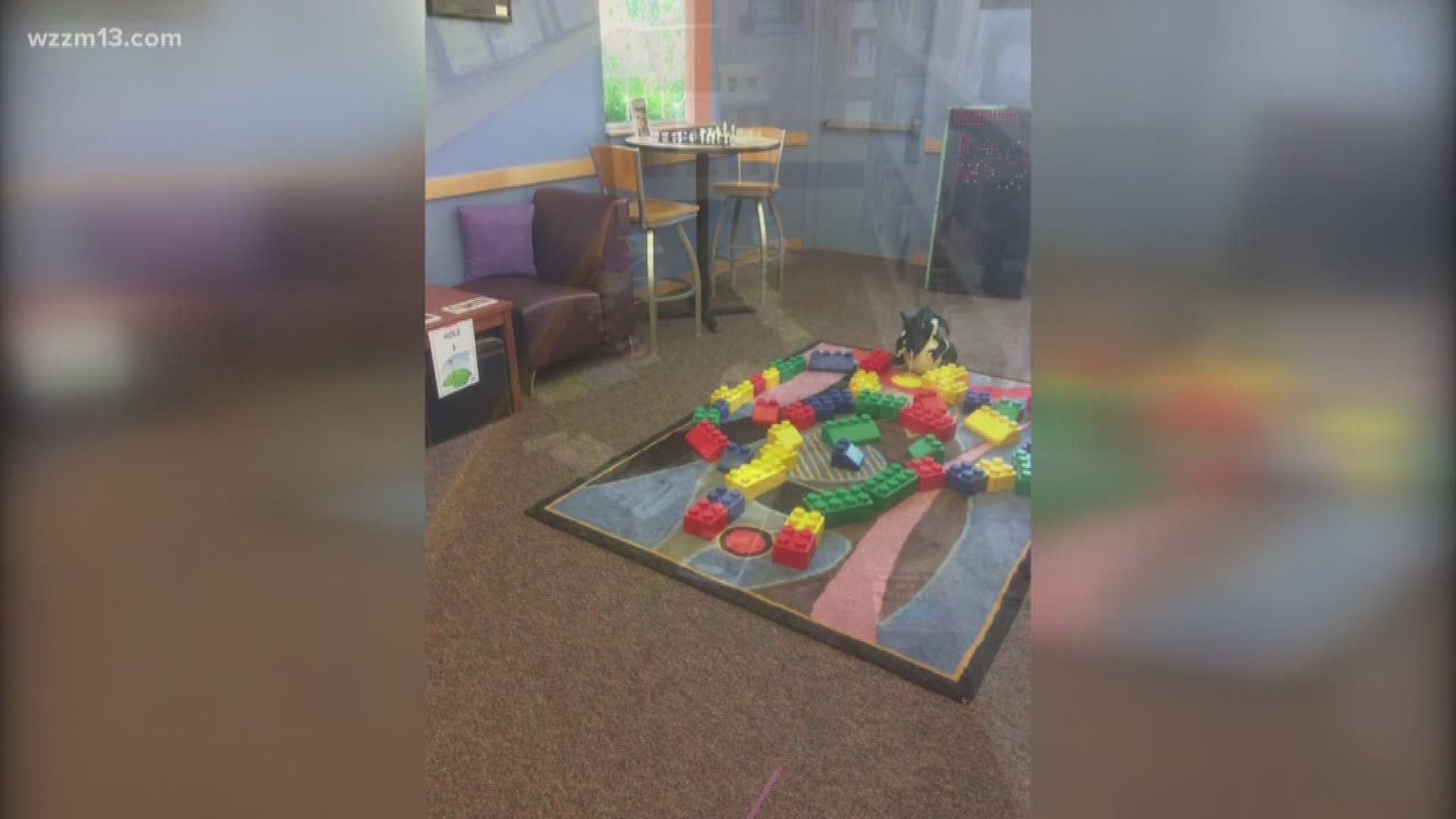 Putt Putt golf course created at library