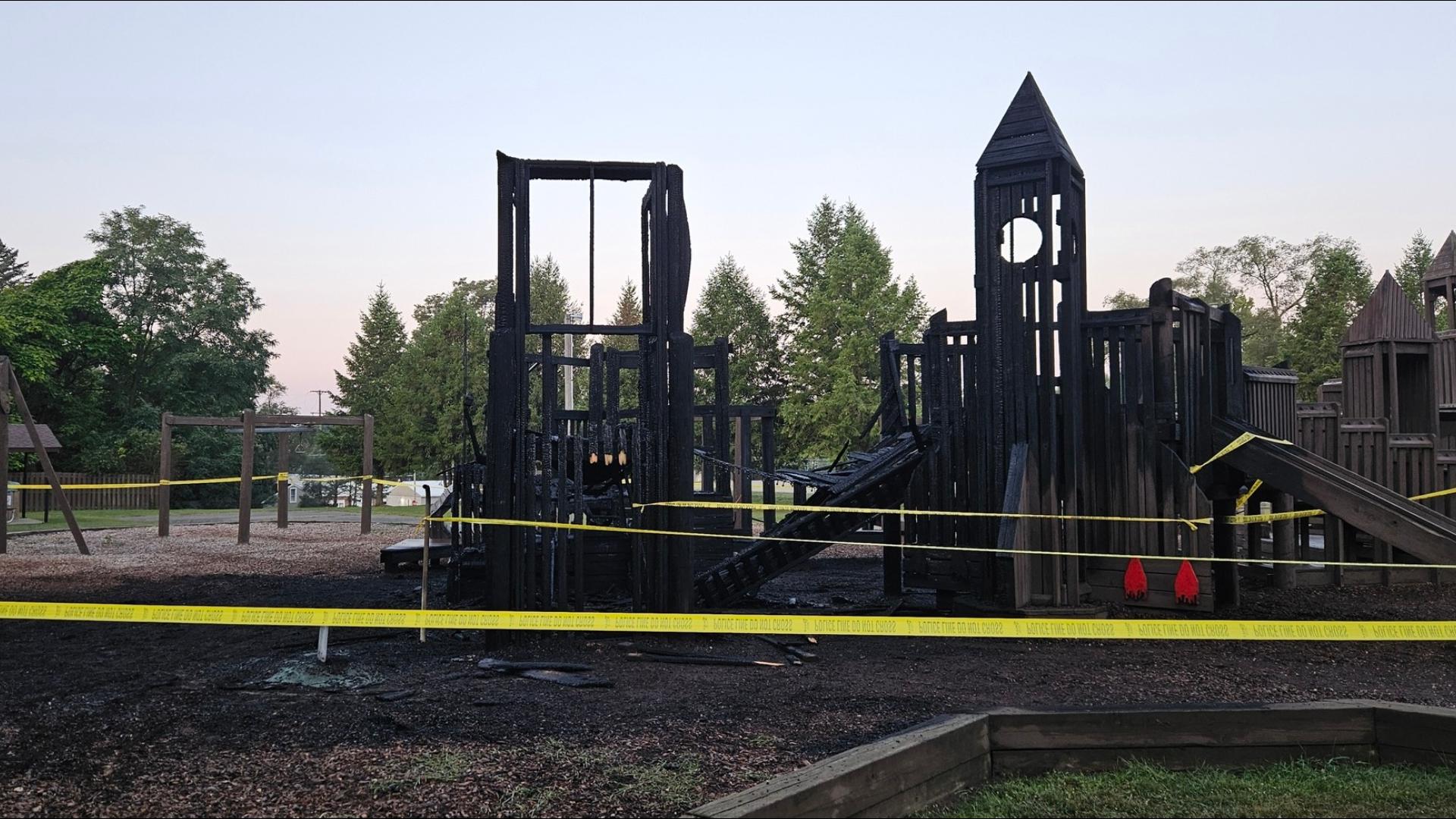 Otsego investigates arson at Northside Park playground | wzzm13.com