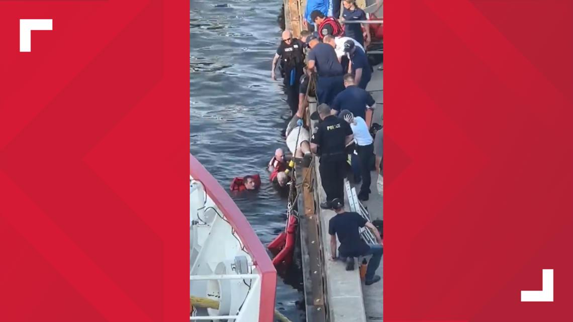 Coast Guardsman saves elderly man who fell 6+ feet into water at ...
