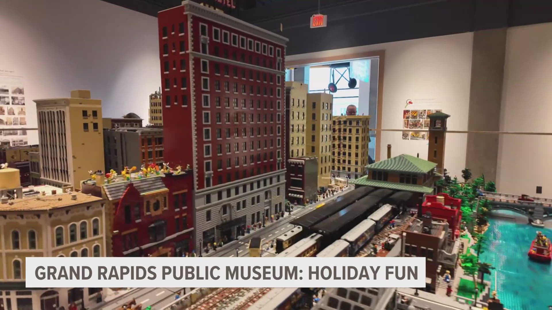 The Grand Rapids Public Museum is showcasing a LEGO display with a festive twist that celebrates the city's rich history.