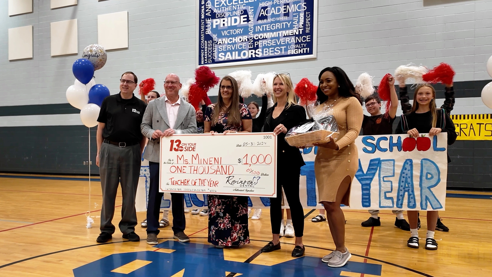 13 ON YOUR SIDE has recognized dozens of educators over the last several months for Teacher of the Week. Now, we're honoring our first Teacher of the Year.