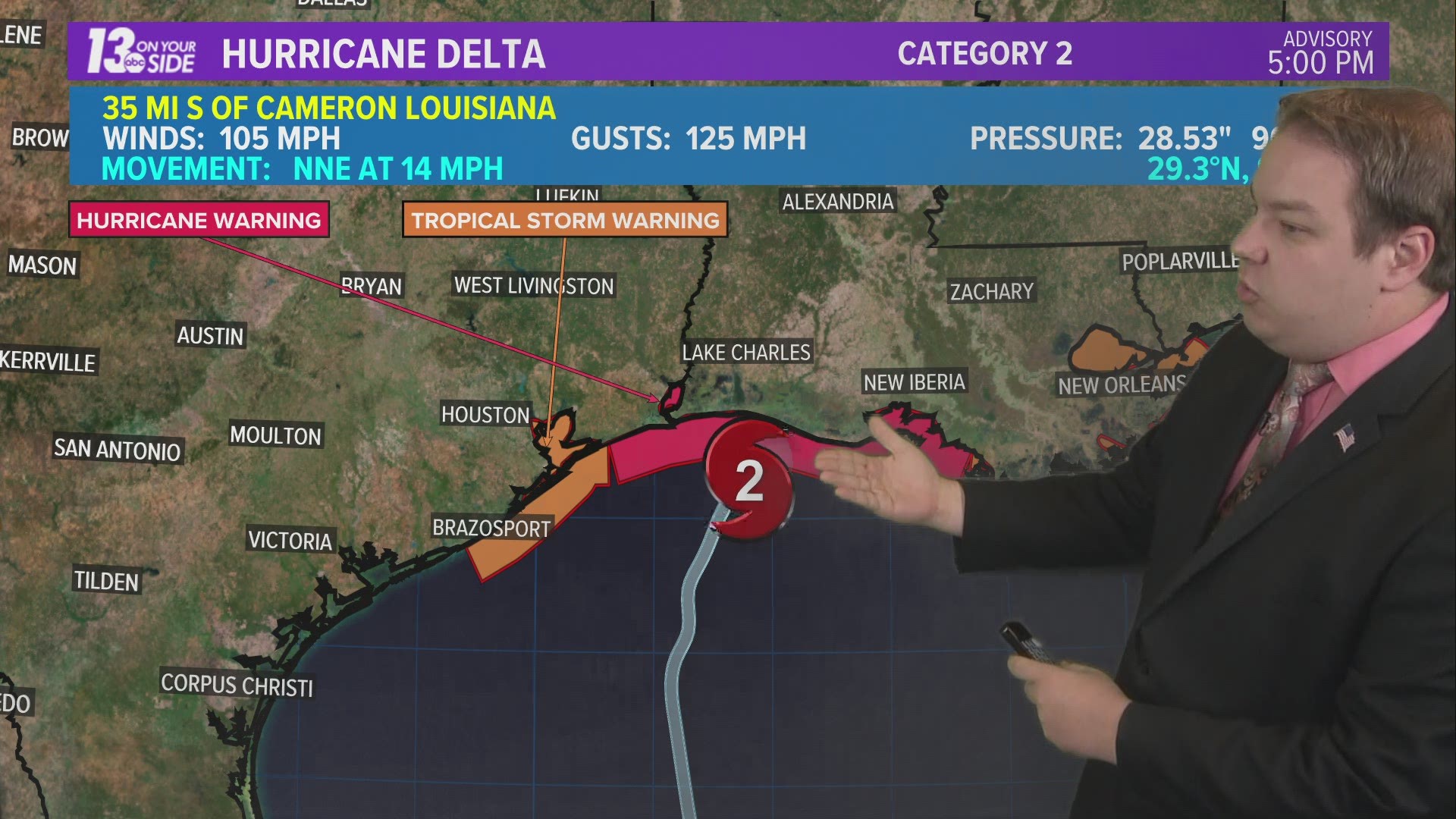 Hurricane Delta will make landfall in southern Louisiana in the coming hours. 13 On Your Side has you covered with the latest!