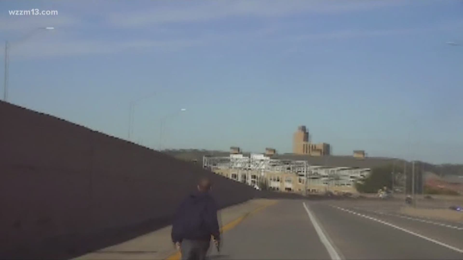 Dash cam video of Wyoming murder suspect hit by cruiser
