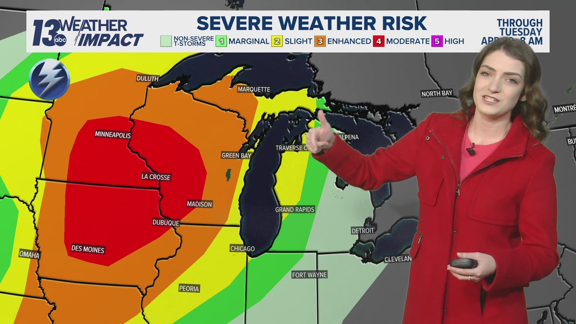 Strong to severe thunderstorms threaten West Michigan Tuesday | wzzm13.com