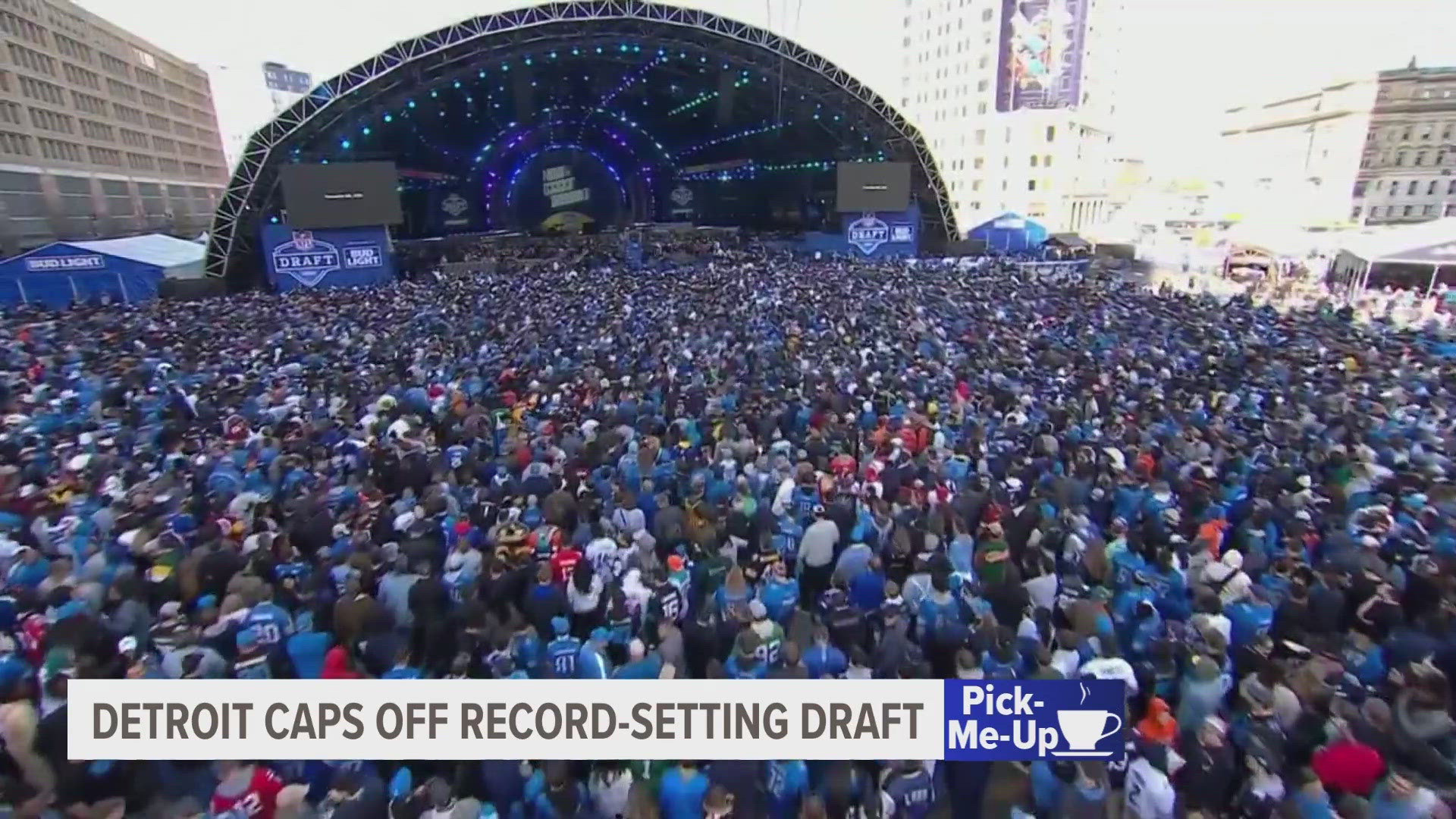 Detroit shattered the three-day attendance record with more than 775,000 people visiting for the NFL Draft.