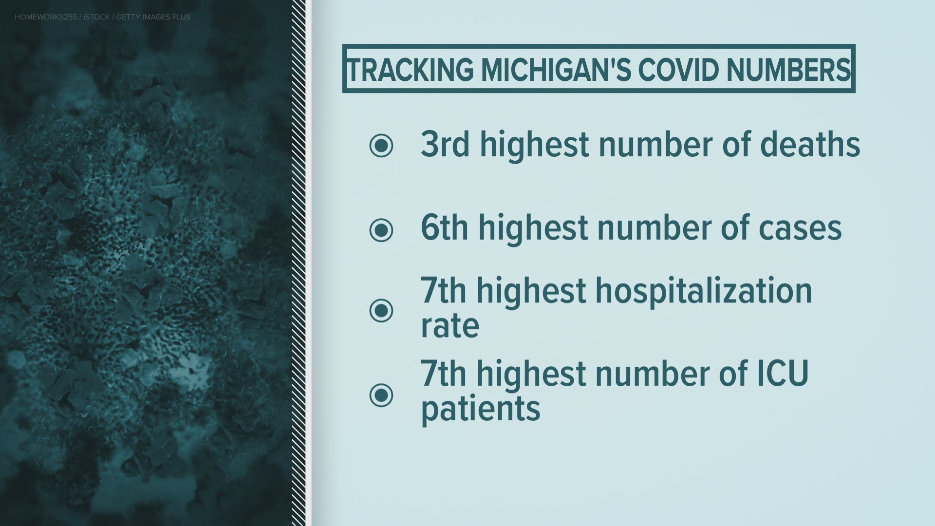 Michigan ranks 3rd for highest number of COVID-19 deaths