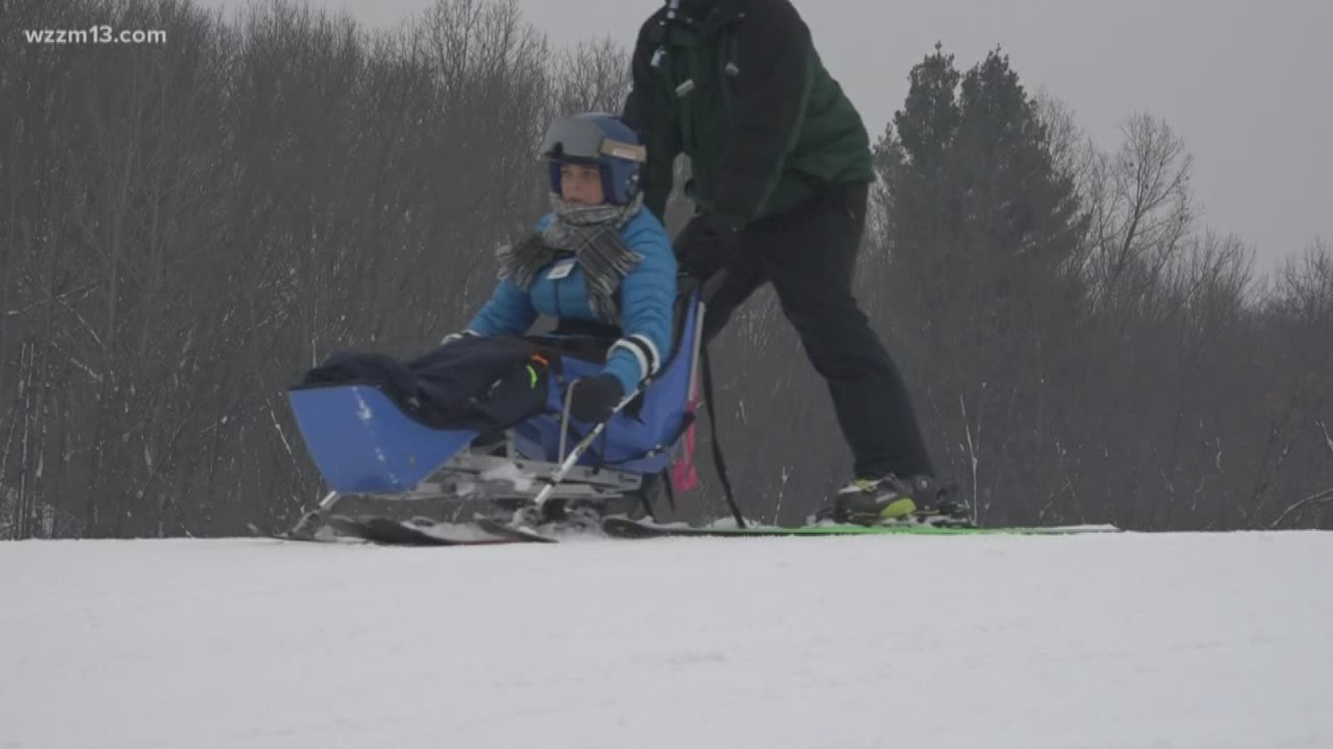 About 22 former Mary Free Bed patients took to the Cannonsburg Ski Area slopes on Saturday. It was all part of 2019’s Adaptive Downhill Ski Clinic. The skiers were accompanied by around 47 ski instructor volunteers.