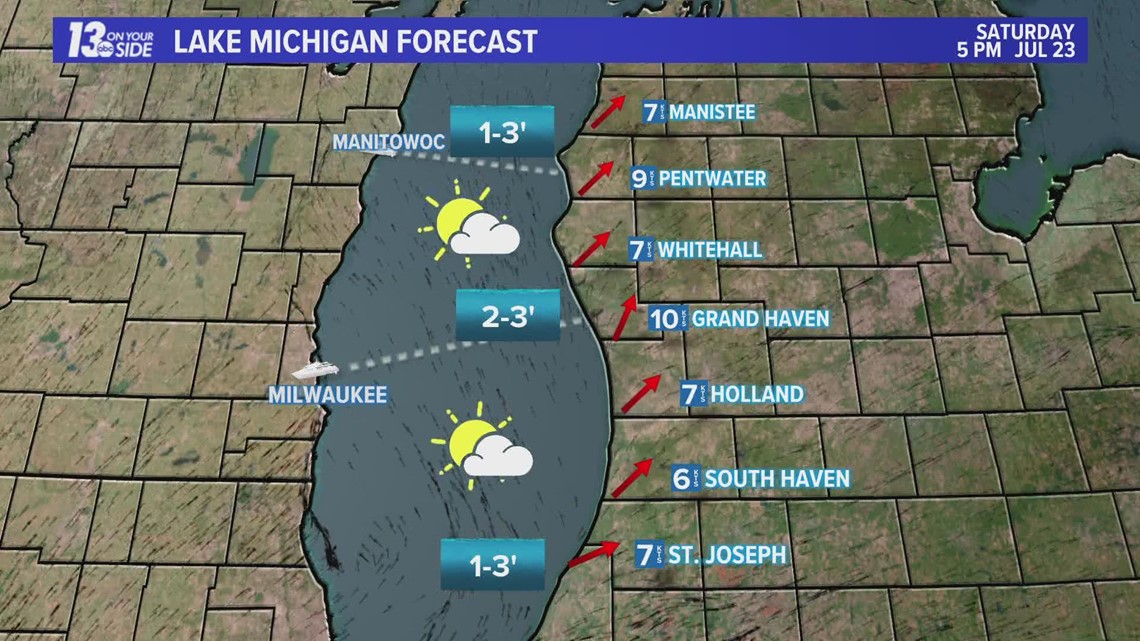 Beach & Boating Forecast For Saturday 7/23/2022