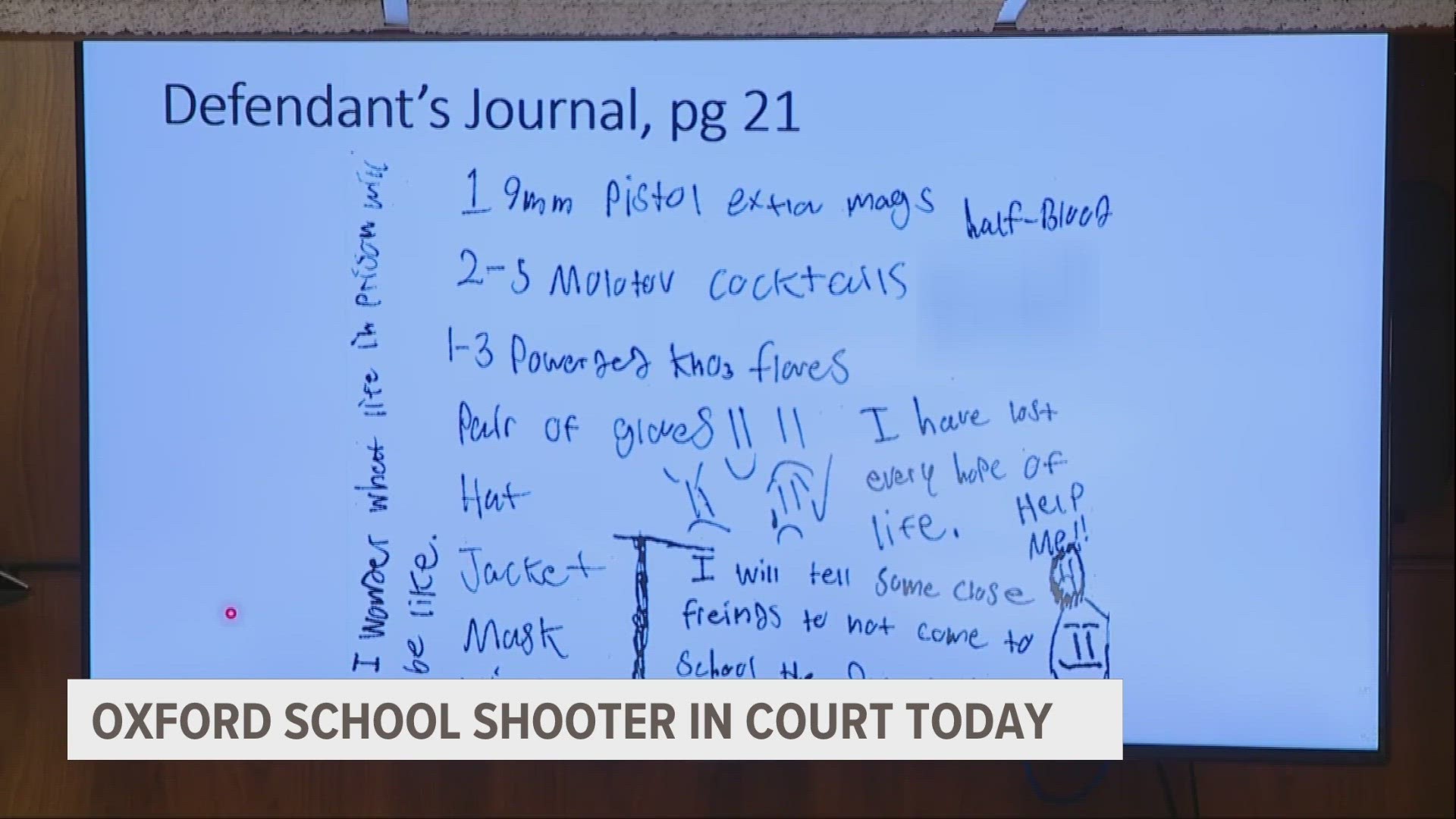 A sheriff's investigator says a handwritten journal detailed Ethan Crumbley's plan. Crumbley was 15 years old when he killed four fellow students and wounded others.