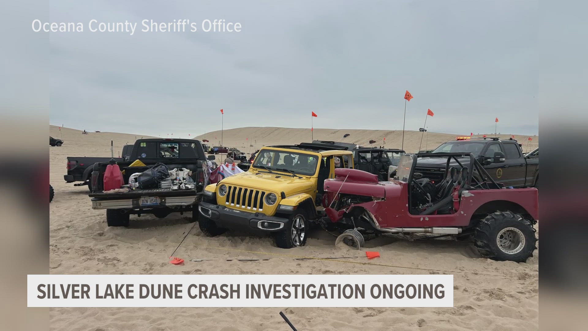 Accidents on the dunes are very common but usually don't involve drag racing, the Oceana County Sheriff said during the update.