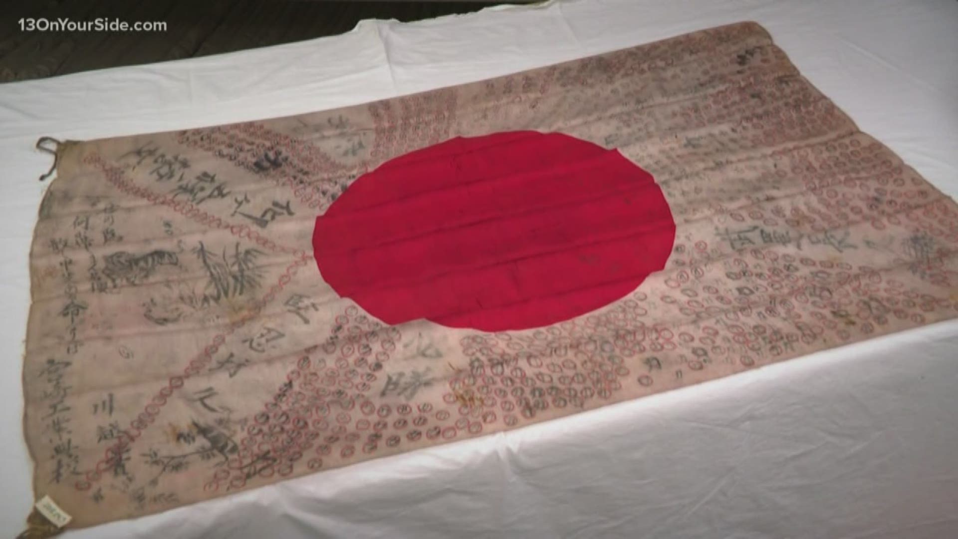 Japanese 'Good Luck Flag' found in West Michigan