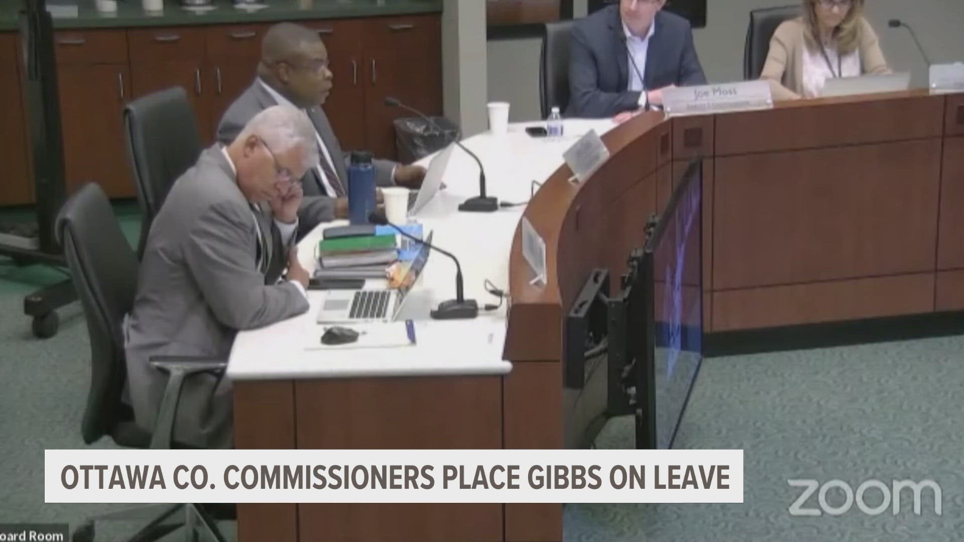 The Ottawa County Commissioners met for a few hours Thursday in a closed session while they considered Gibbs' offer to resign.