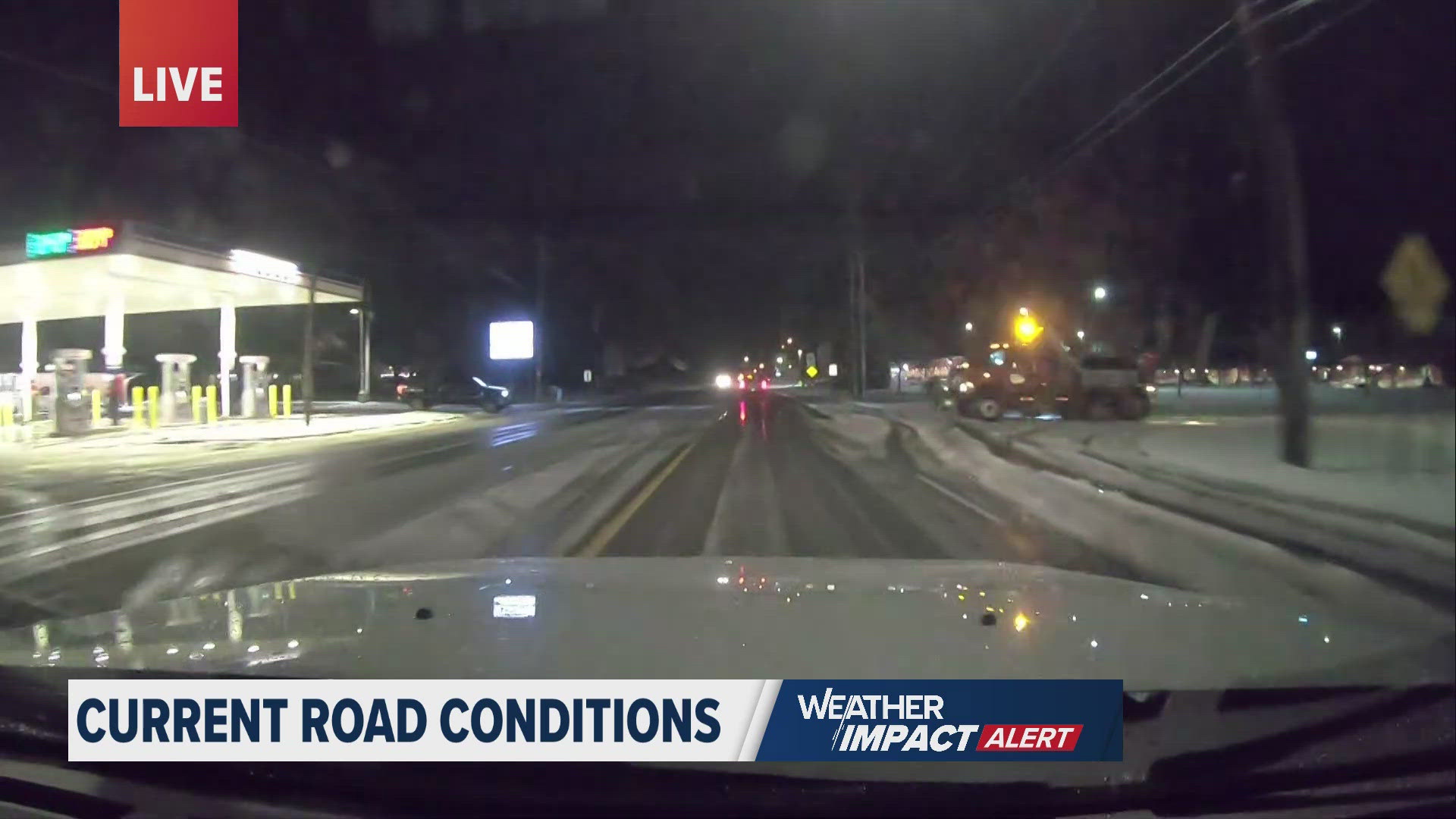 Snow is accumulating on the roads in some areas of Muskegon County, but seems to be dissipating as traffic picks up.