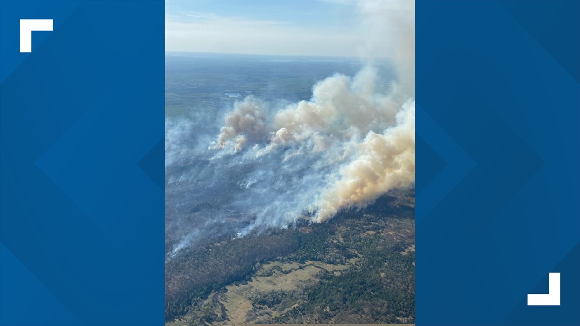 Northern Michigan wildfire now 60 contained by fire crews