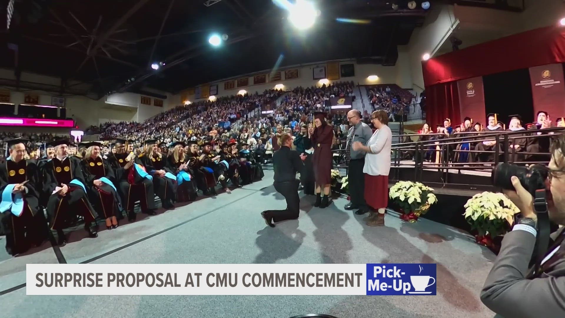 Zoe Reddick said yes and left commencement with her degree, a ring and her fiancé, Ian Thomsen.